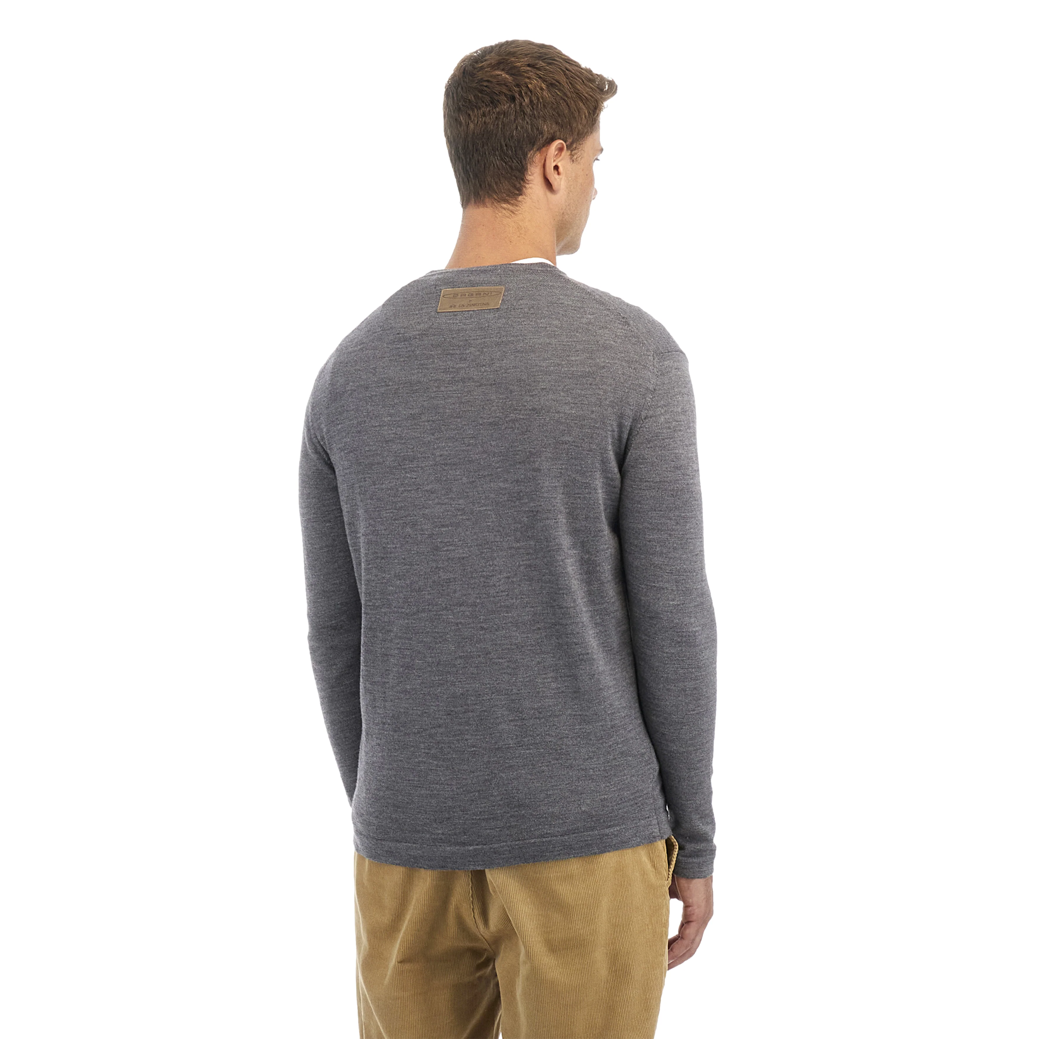 Dark Gray Wool Crew-Neck Sweater | Utopia Capsule by La Martina - Image 3