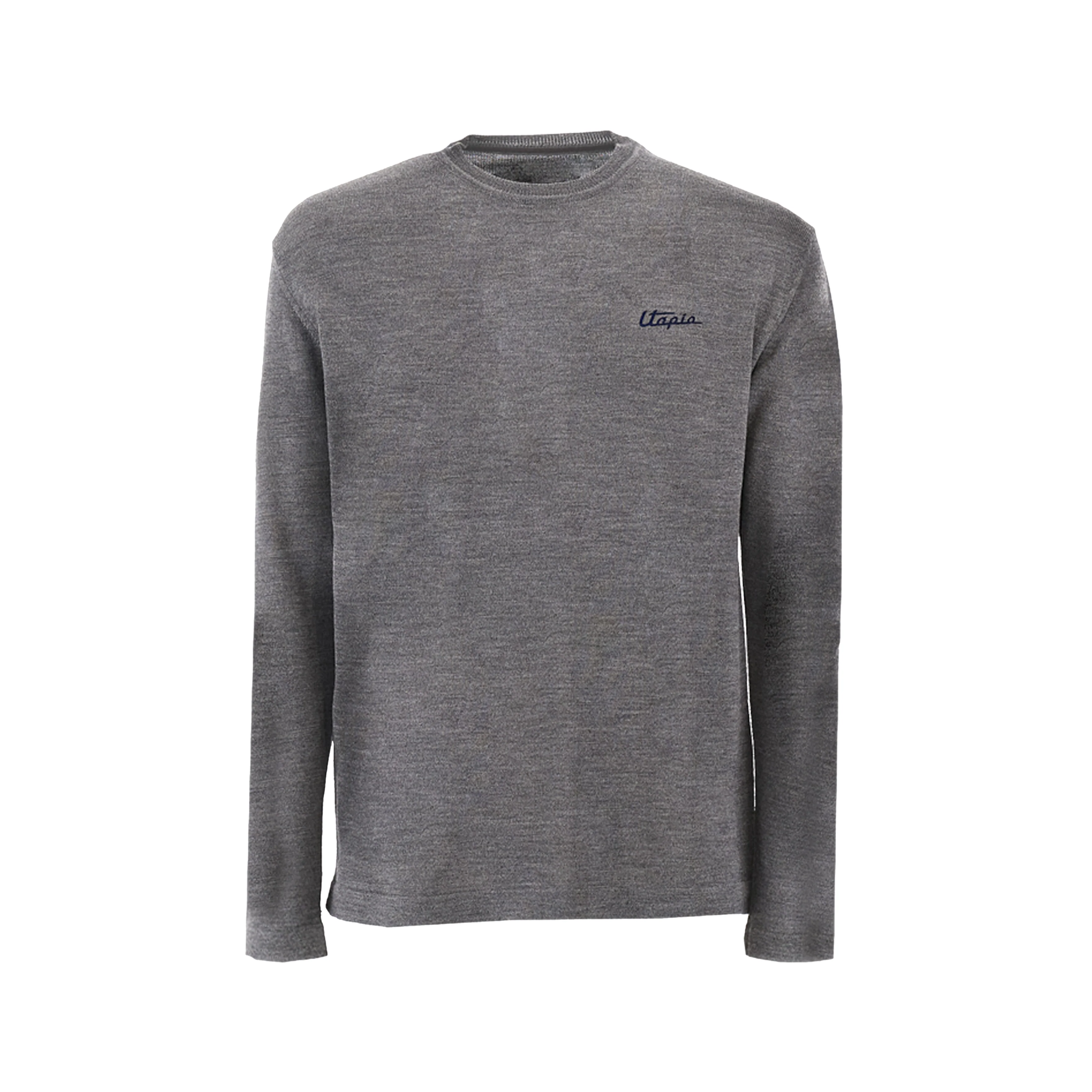 Dark Gray Wool Crew-Neck Sweater | Utopia Capsule by La Martina - Image 4