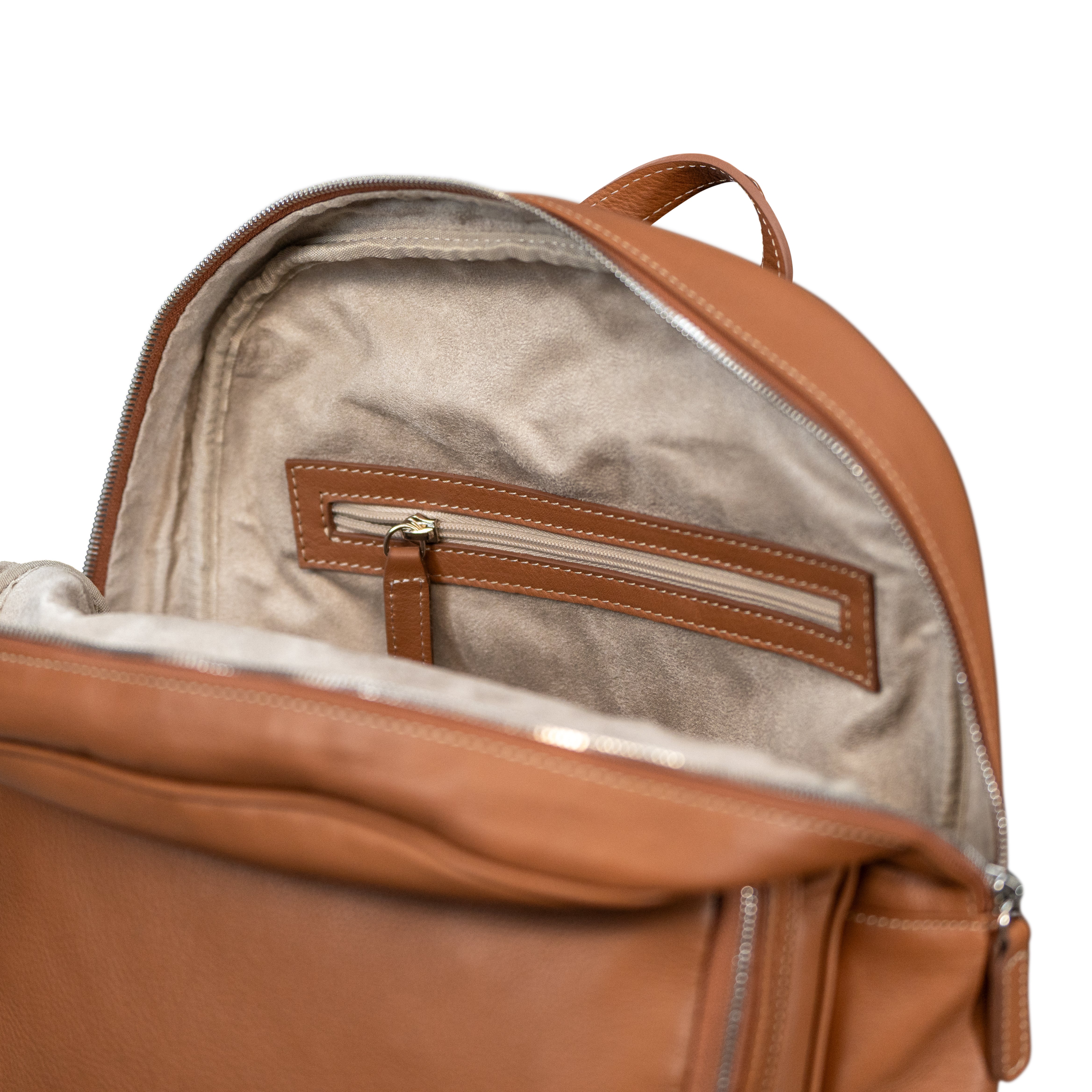 Leather Backpack Tan - Image 8