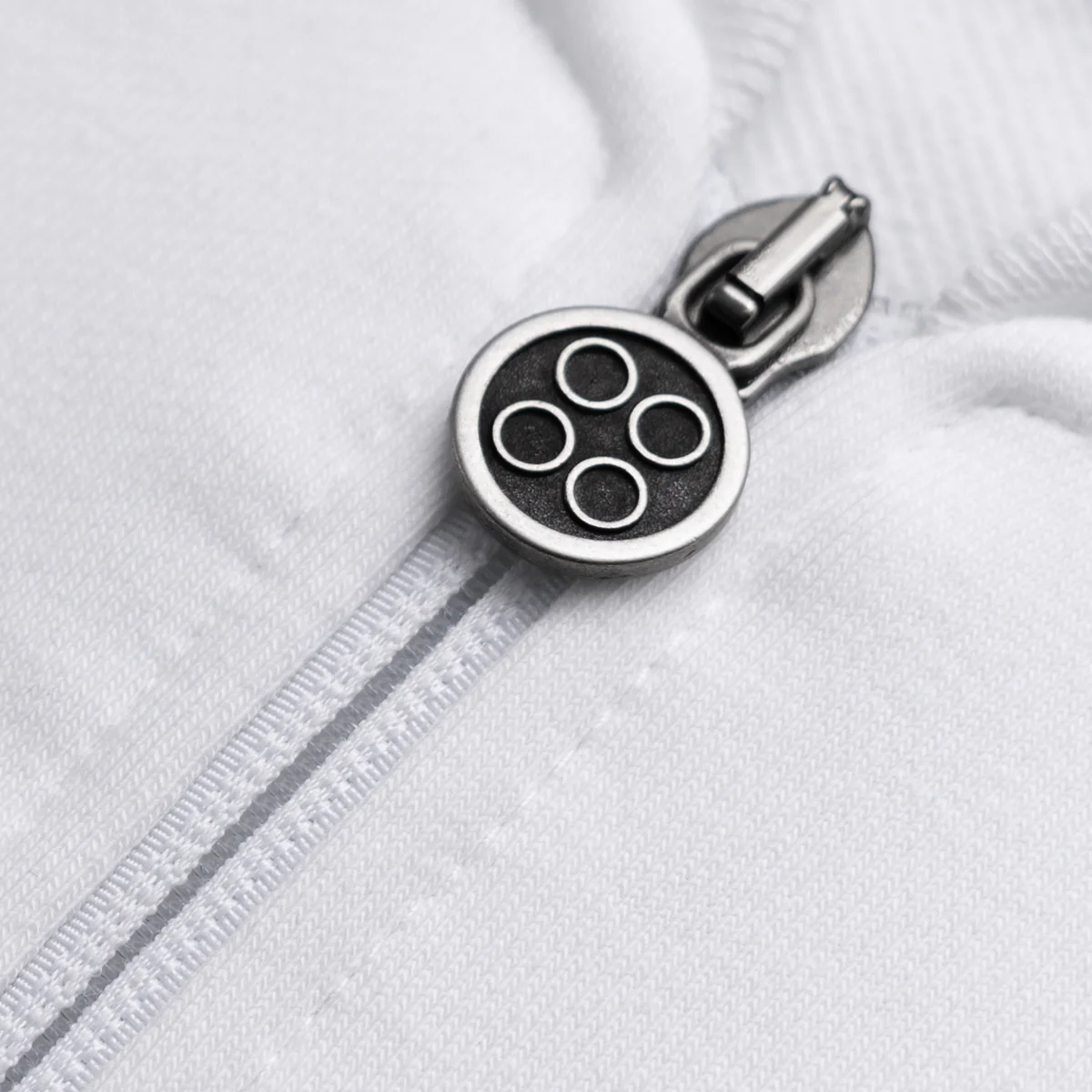 Men’s basic full-zip sweatshirt white | Team Collection - Image 4