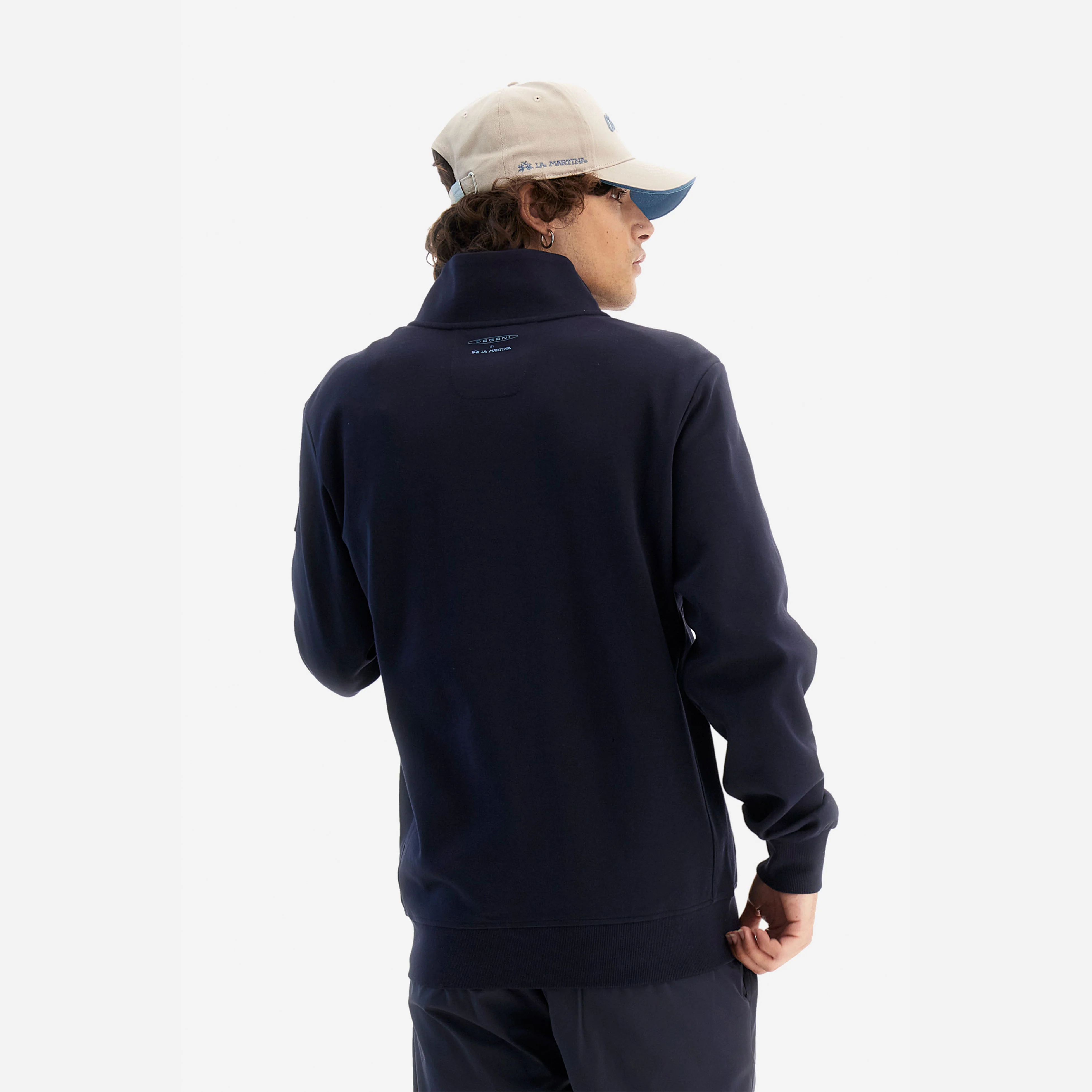 Men’s Navy Blue Sweatshirt with Zip - Image 4