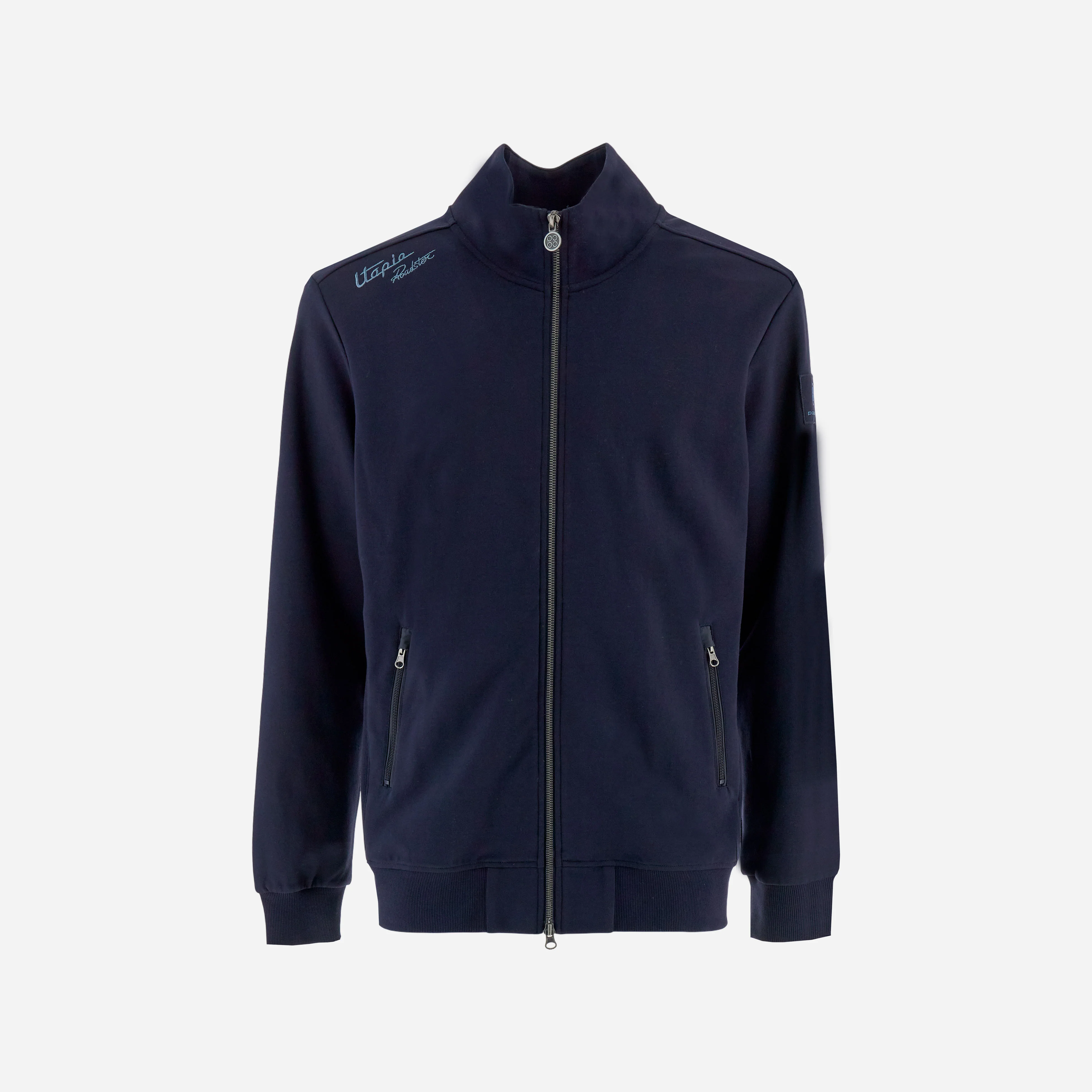 Men’s Navy Blue Sweatshirt with Zip - Image 6