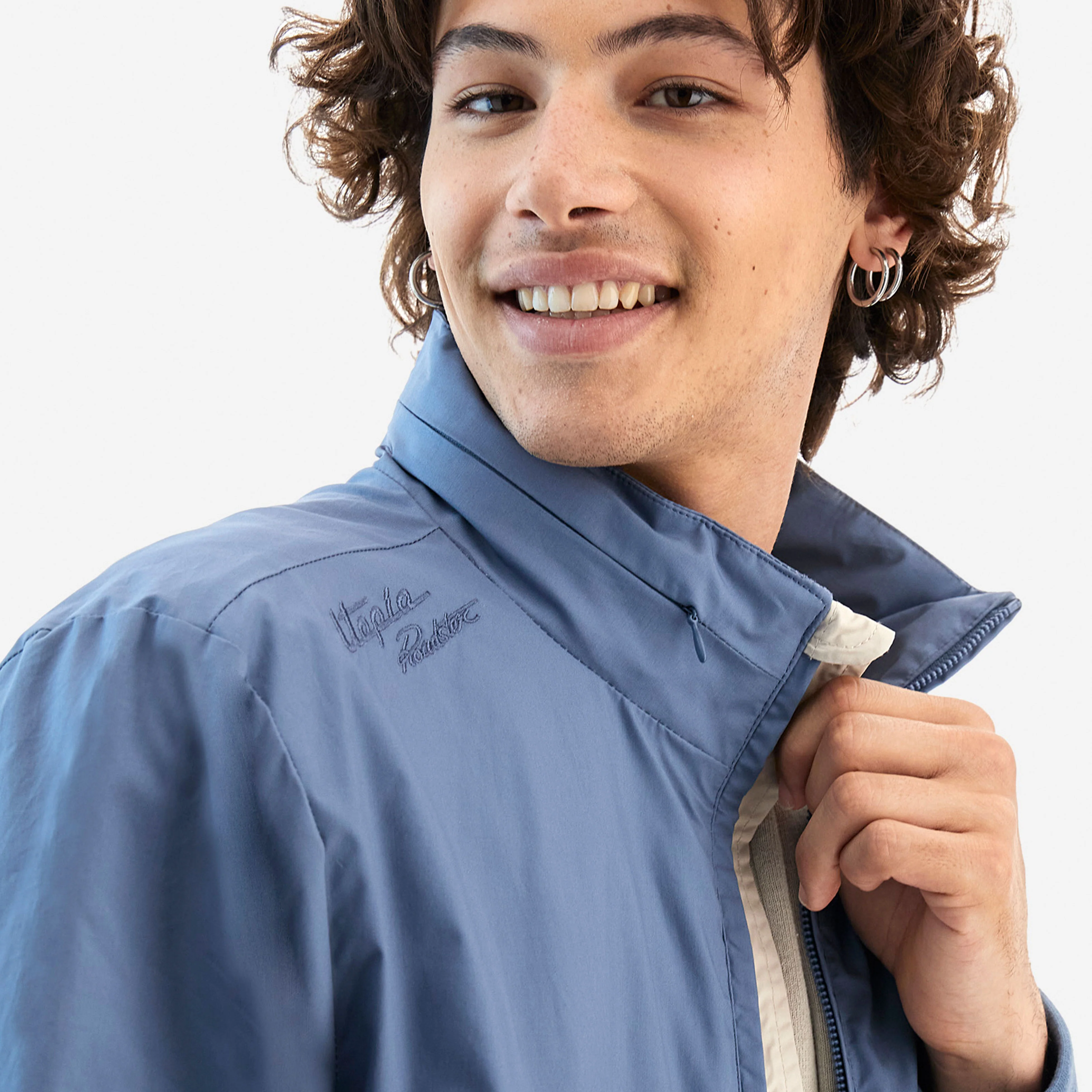 Men’s Sky Blue Outdoor Jacket - Image 3