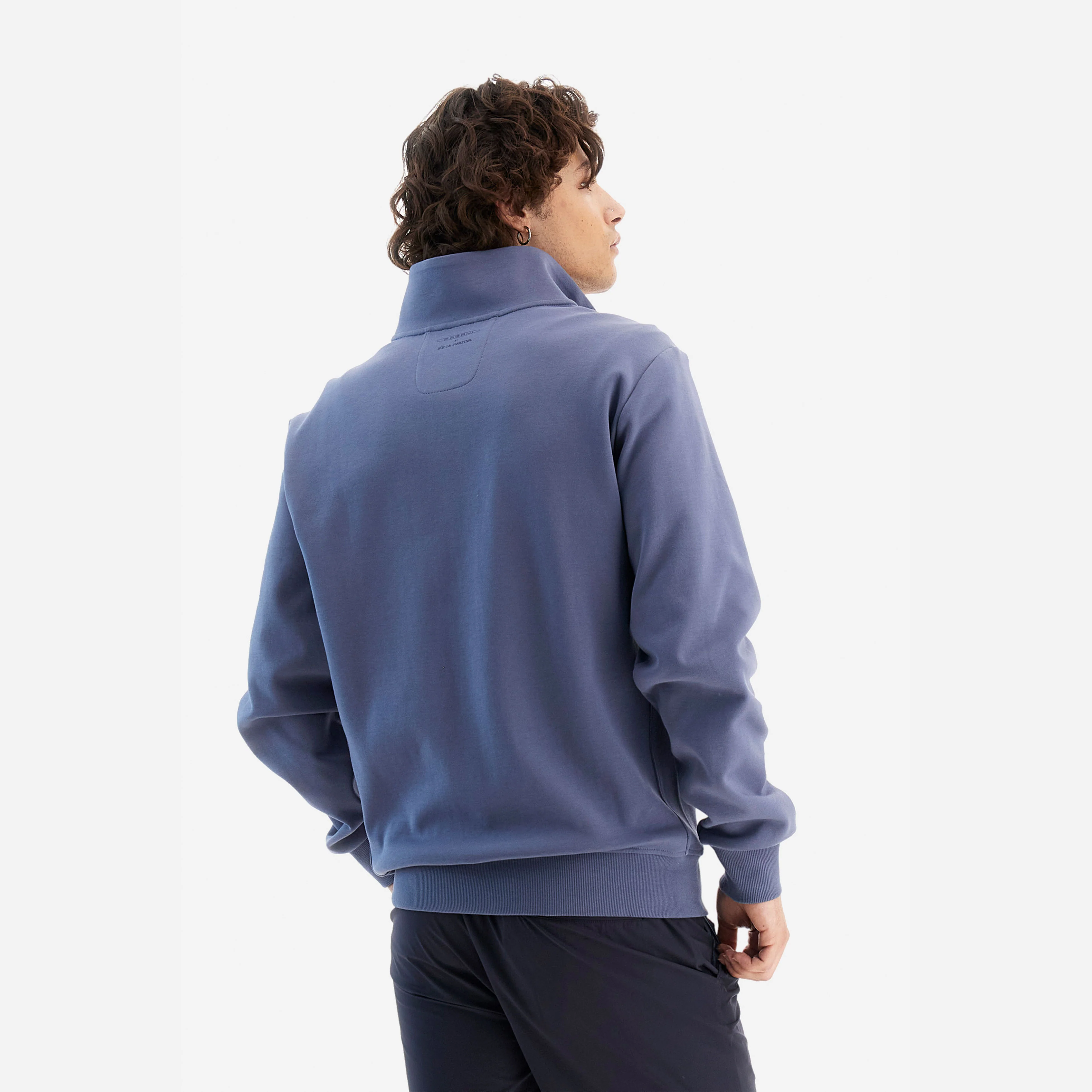 Men’s Sky Blue Sweatshirt with Zip - Image 4