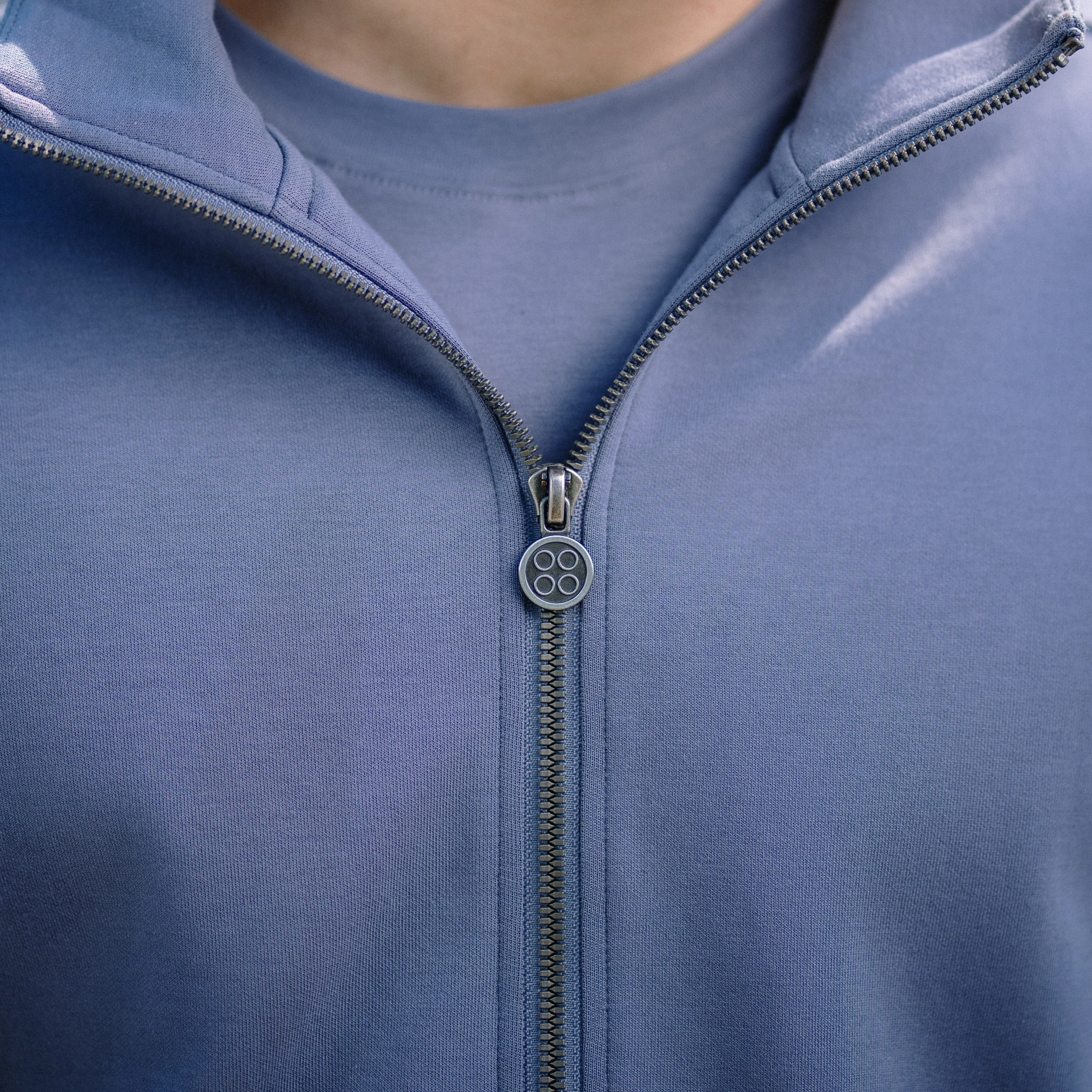 Men’s Sky Blue Sweatshirt with Zip - Image 5