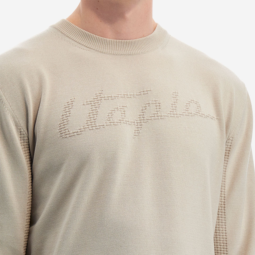 Men's Crewneck Sweater Cream | Utopia Capsule by La Martina - Image 3