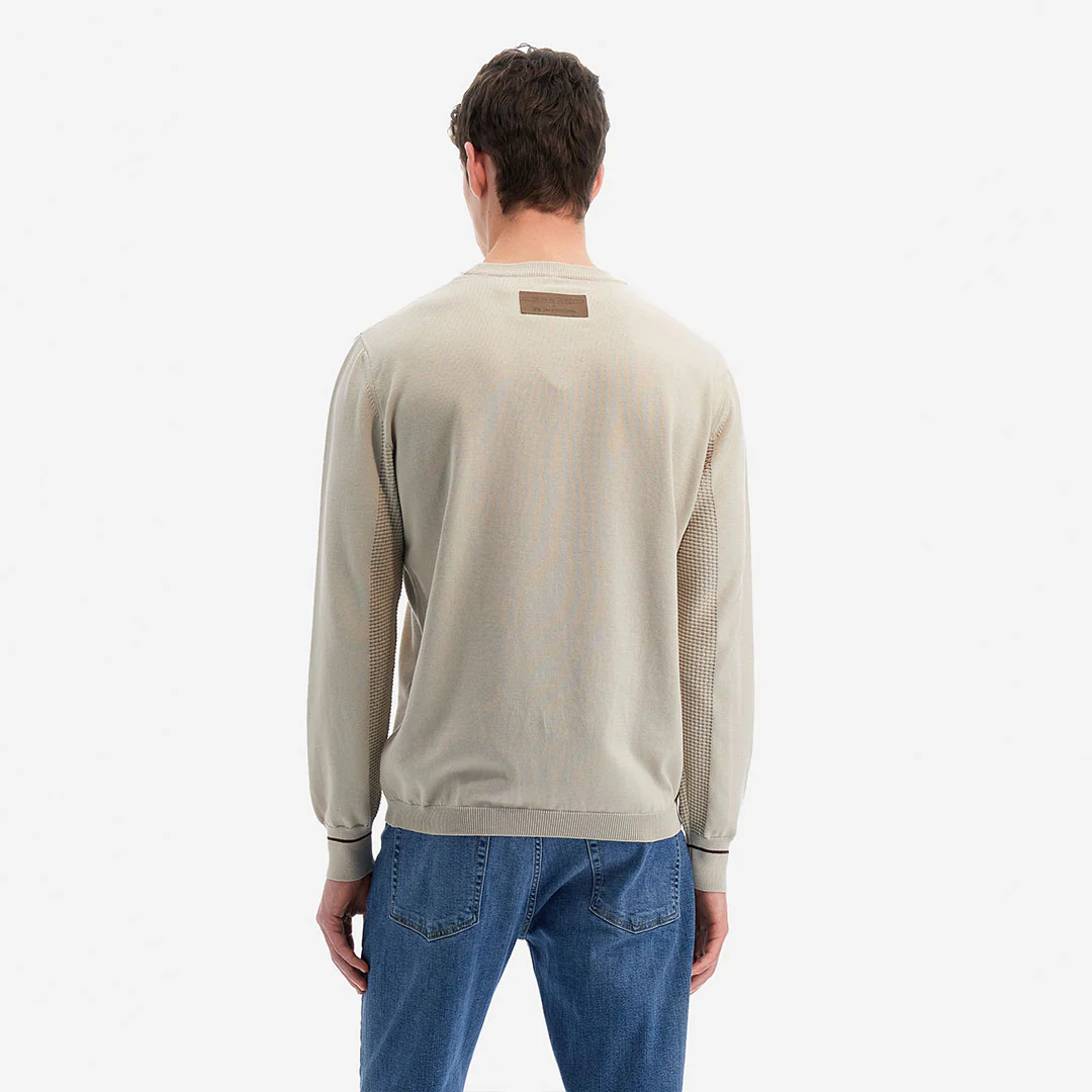 Men's Crewneck Sweater Cream | Utopia Capsule by La Martina - Image 4