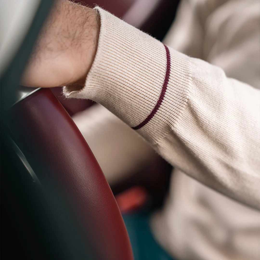 Men's Crewneck Sweater Cream | Utopia Capsule by La Martina - Image 6