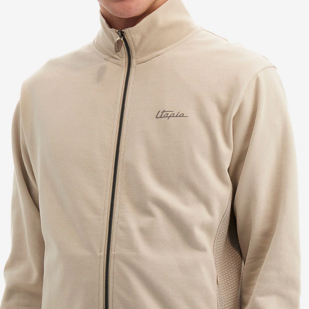 Men's Full Zip Sweatshirt Cream | Utopia Capsule by La Martina - Image 3