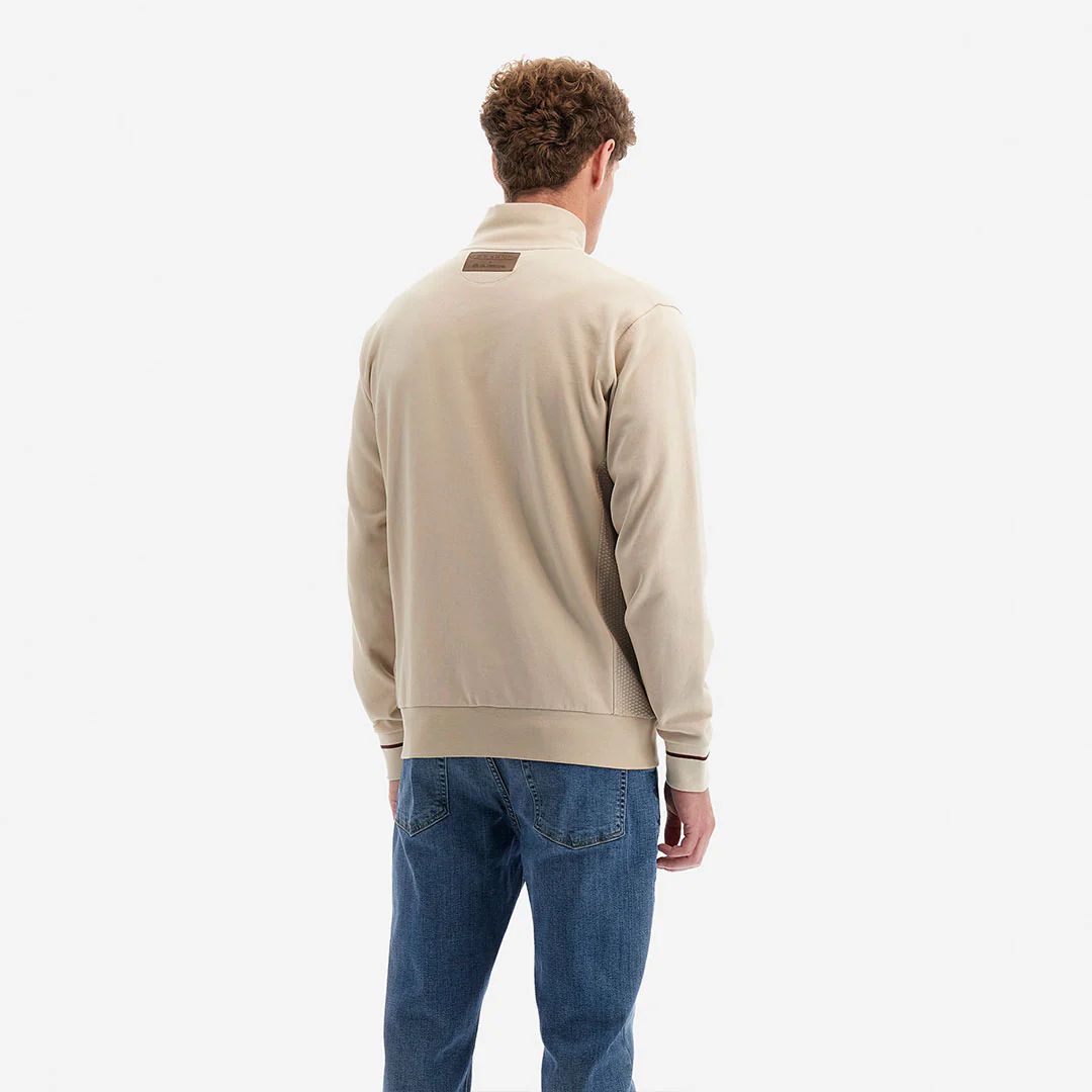 Men's Full Zip Sweatshirt Cream | Utopia Capsule by La Martina - Image 4