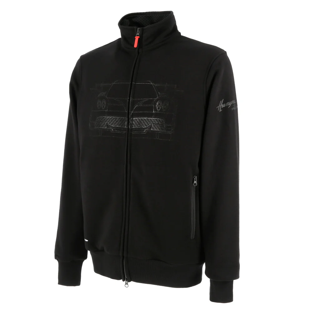 Men’s Black Full-Zip Sweatshirt | Huayra Roadster BC Collection - Image 4