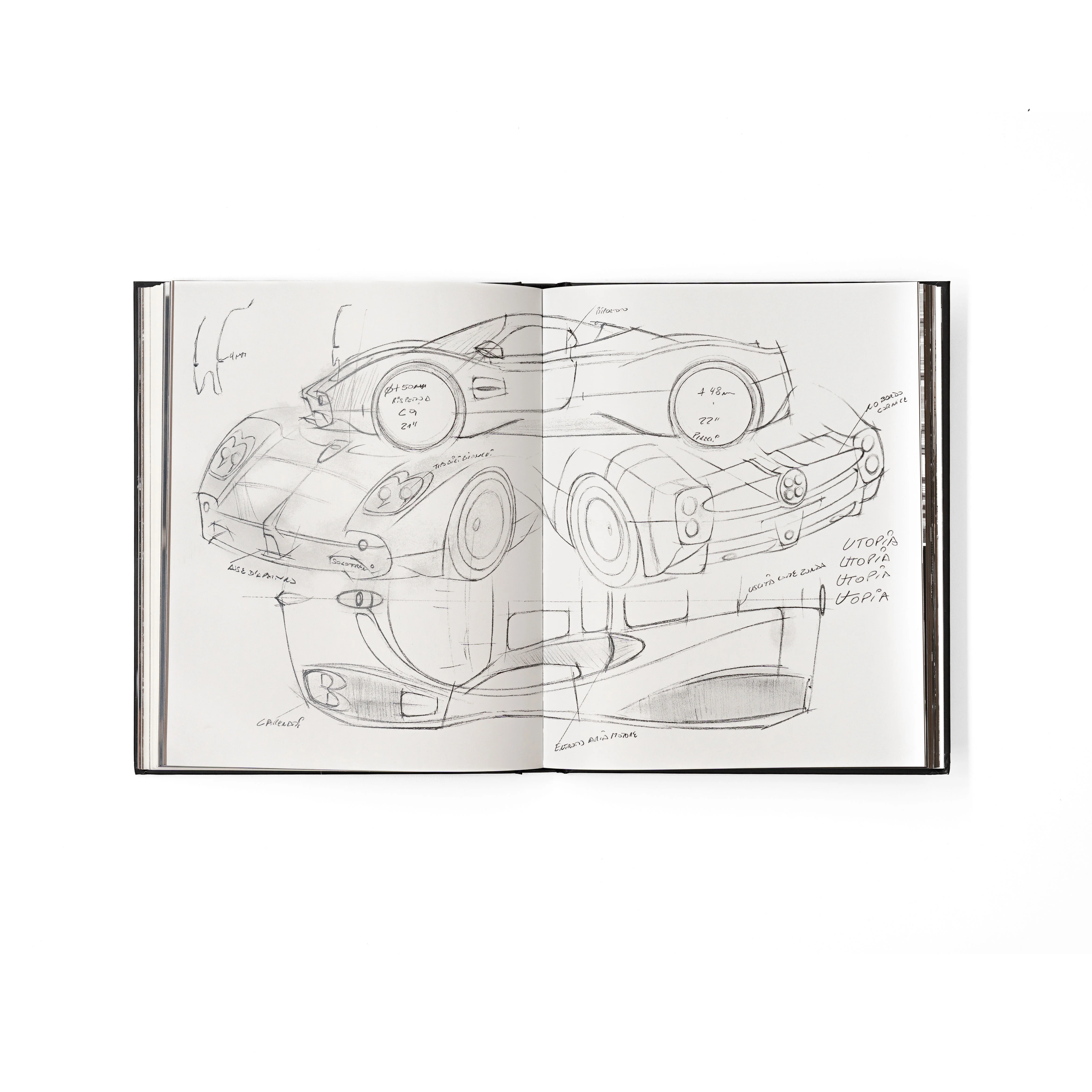 “Utopia. Le forme dell'Aria - Da Leonardo da Vinci a Pagani Utopia” Book |  Giunti Editore - Italian Version - Image 4