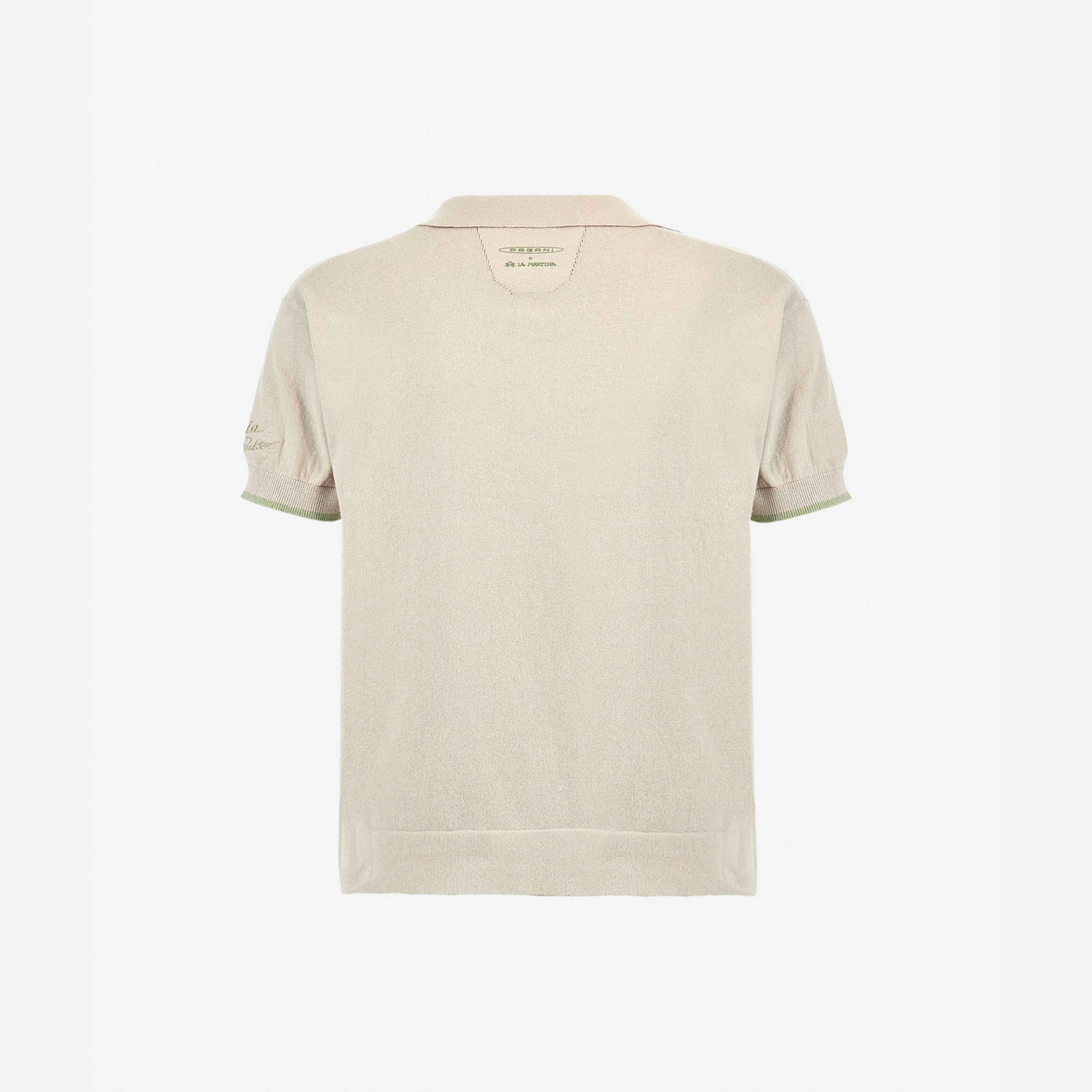Women’s Beige Tricot Polo Shirt - Image 6